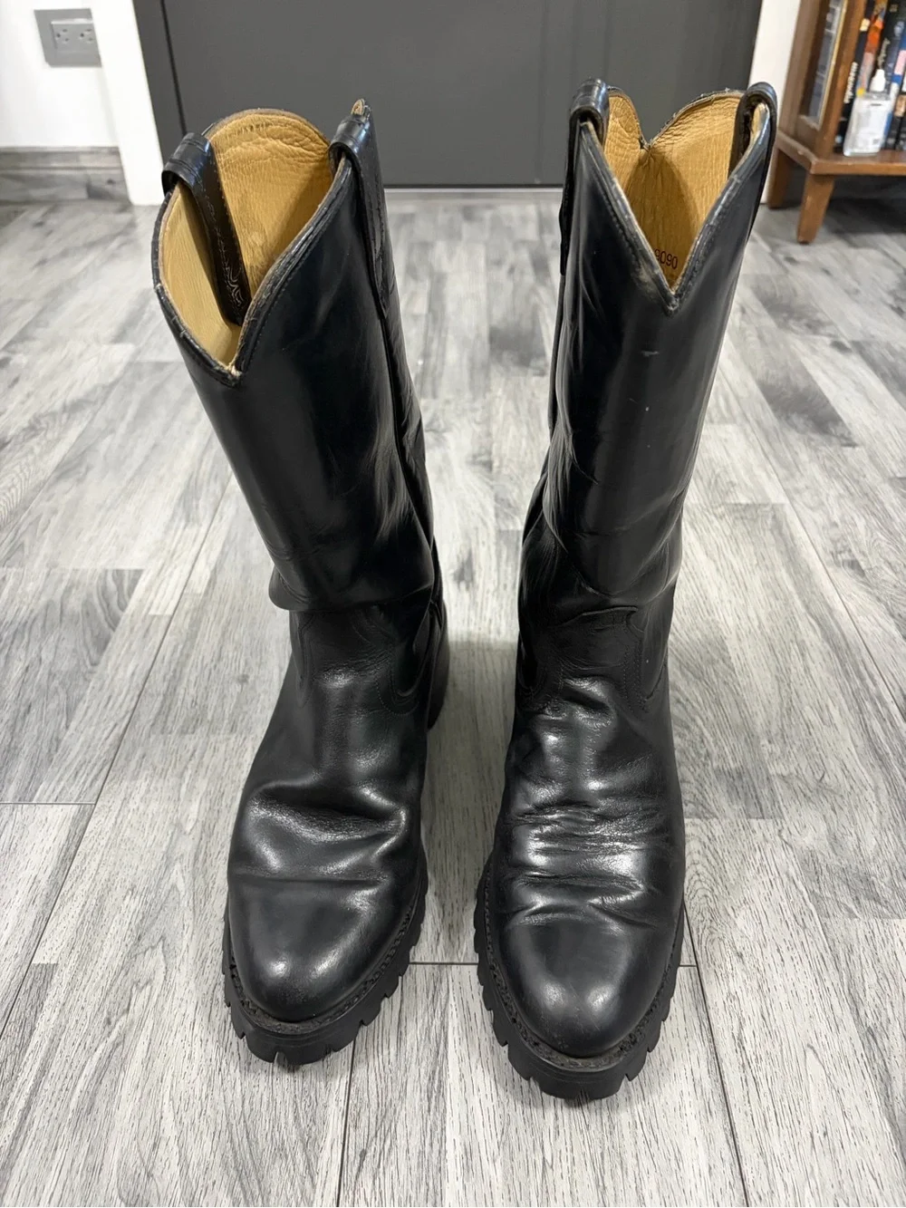 ACME black leather